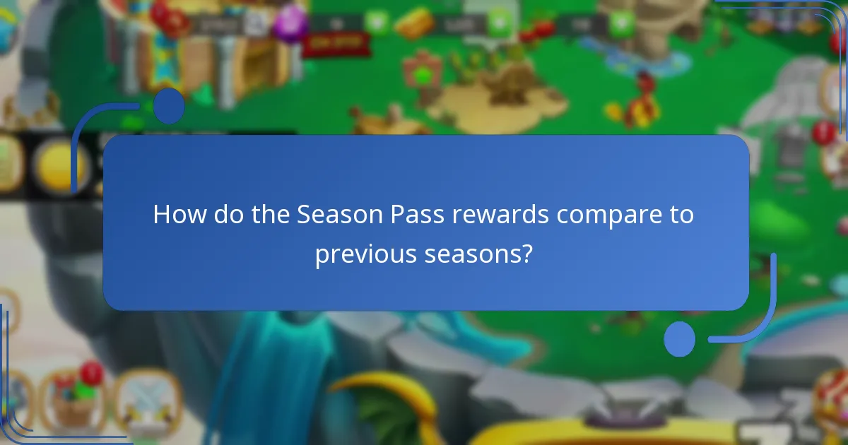 How do the Season Pass rewards compare to previous seasons?